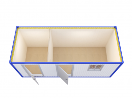 Блок-контейнер прорабская с помещением склада — фото превью