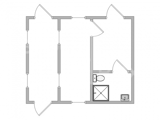 Модульное здание-проходная с комнатой отдыха и санузлом № 10 — дополнительное фото 1