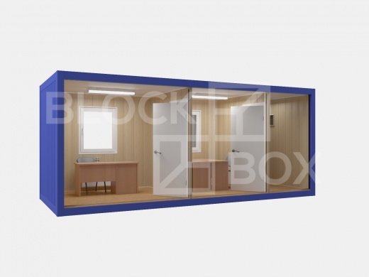 Блок-контейнер прорабская с двумя кабинетами — дополнительное фото 2