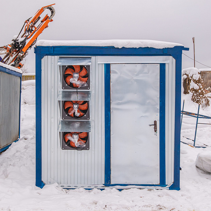 Оцинкованный блок-контейнер с шестью вентиляторами — фото 3