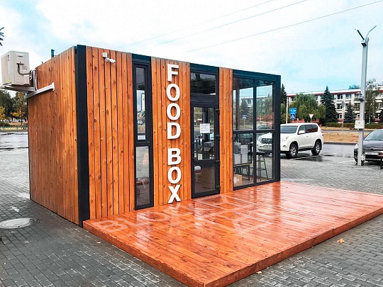 Здание кафе Food Box с панорамным остеклением - дополнительное фото 1