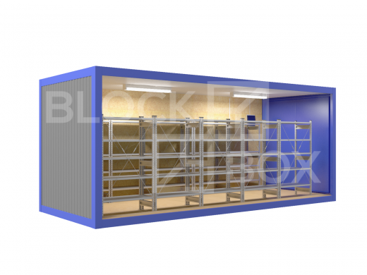 Блок-контейнер склад с воротами — дополнительное фото 2