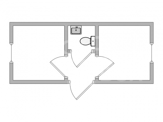 Блок-контейнер штаб строительства с двумя кабинетами и санузлом — дополнительное фото 1