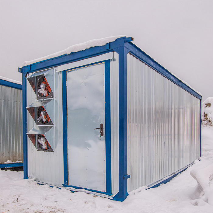 Оцинкованный блок-контейнер с шестью вентиляторами — фото 2
