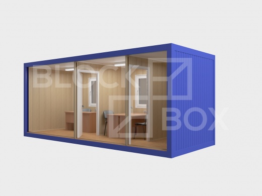 Блок-контейнер прорабская с двумя кабинетами — дополнительное фото 3