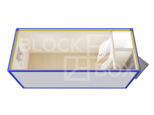 Блок-контейнер для рабочих с тамбуром и санузлом — основное фото