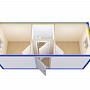 Блок-контейнер штаб строительства с двумя кабинетами и санузлом — основная миниатюра