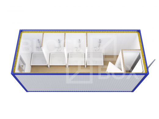 Блок-контейнер сантехнический с душевыми кабинками — основное фото
