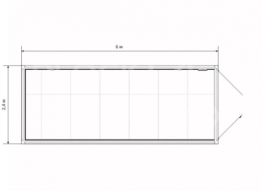 Блок-контейнер из профлиста с воротами — дополнительное фото 1