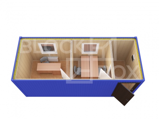 Блок-контейнер прорабская с двумя кабинетами — дополнительное фото 5